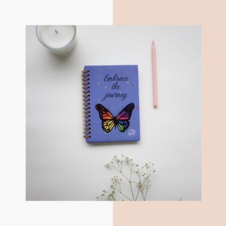 Blue Butterfly Mini A6 Spiral Notebook